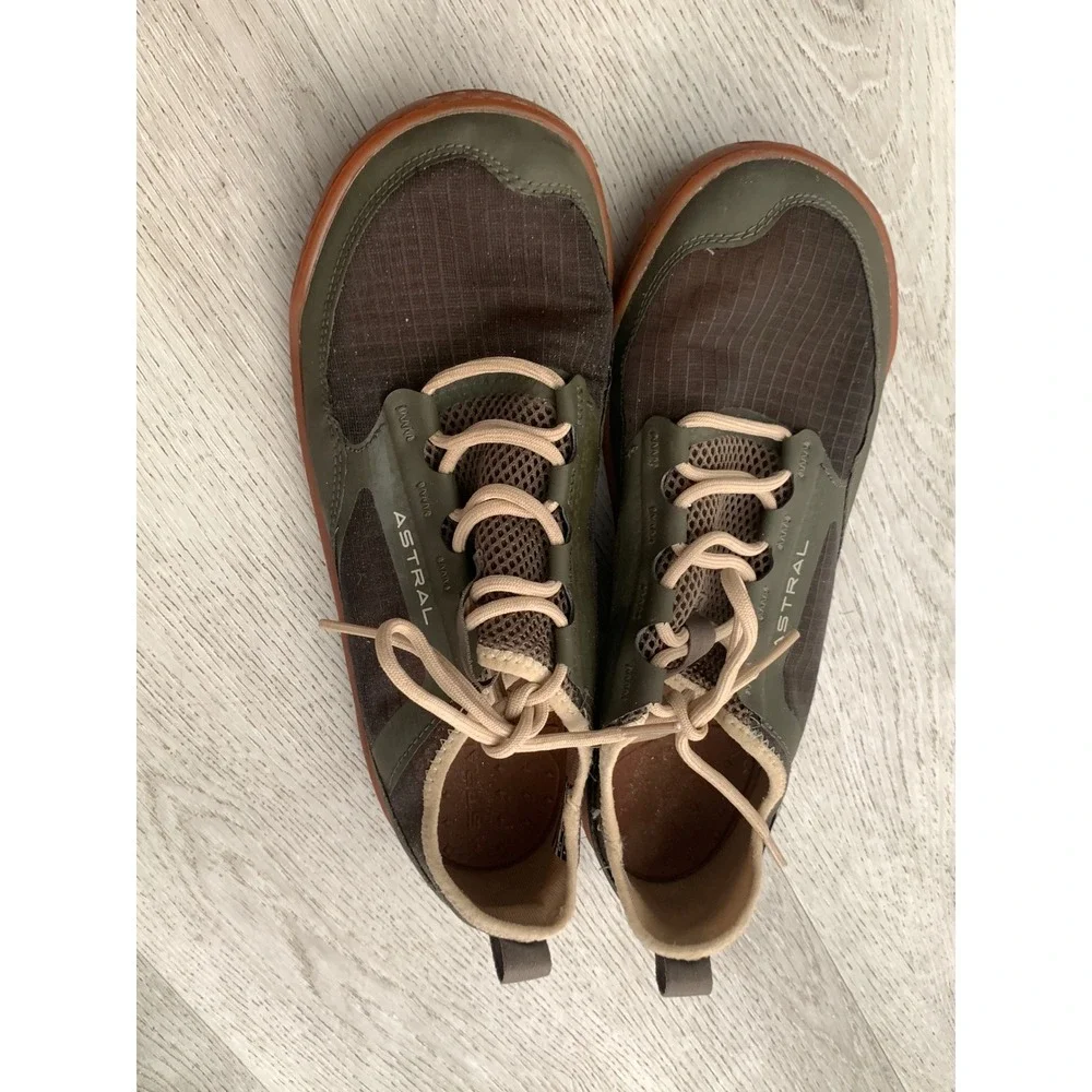 Astral Loyak ACWS Women 9 Water Shoes Olive Green Brown Hiking Sneakers Gorpcore